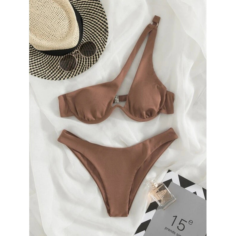 Wholesale Multicolor Ribbed Double Fabric Swimwear